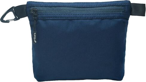 YUMQUA Water-Resistant Zipper Pouch with Carabiner Clip, Small Nylon Multipurpose Travel Digital Cosmetics Toiletry Bag Tool Storage Pouch, Black in Saudi Arabia