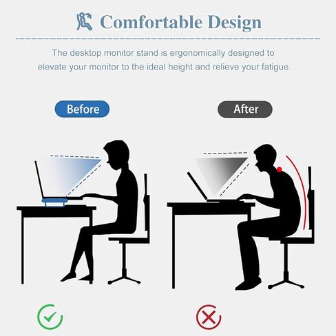 Corner Monitor Stand Computer Screen Corner Riser for Desk 2 Screens, Acrylic Clear Monitor Screen Tv Stands Riser for Office, Nook Triangle Shelf for Reduced Neck Strain (Size : 10.7cm (4 1/4") in Saudi Arabia