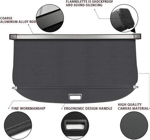 Cargo Cover Fit for Toyota Rav4 2019-2023 2024 2025 Retractable Rear Trunk Cover Trunk Security Cover Shielding Shade Privacy Screen Cover Accessories for Toyota Rav4 Cargo Cover 2024 2025 in Kuwait