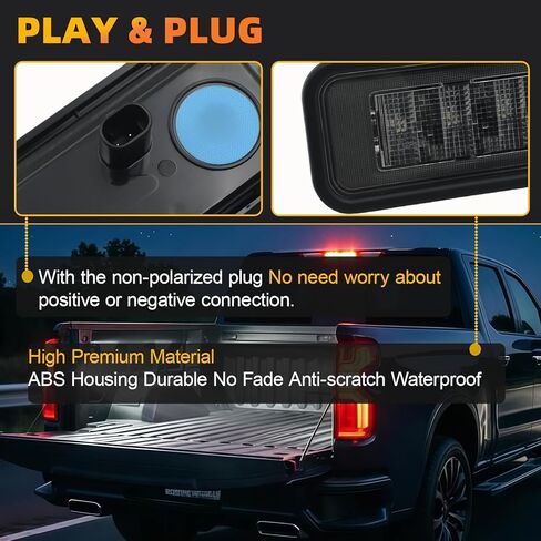 2 قطعة LED مصباح سرير الشاحنة LED مصباح منطقة الشحن الخلفي لـ 2019-2026 Chevy Silverado GMC Sierra 1500 2500HD 3500 HD White Stock Bed Lights for 2024+ Sierra EV Cadilla.c Escalade IQ OEM استبدال 84396982 in Kuwait