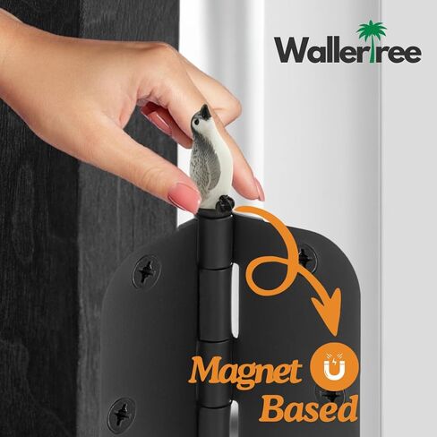 Baby Penguin Hinge Heads Decorative Topper Set of 4 - Animal Hinge Head Home Decoration - Magnetic Hinge Head Toppers for Door Decor in Kuwait