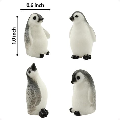 Baby Penguin Hinge Heads Decorative Topper Set of 4 - Animal Hinge Head Home Decoration - Magnetic Hinge Head Toppers for Door Decor in Kuwait