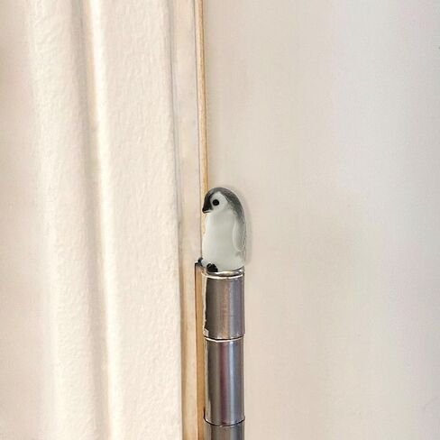 Baby Penguin Hinge Heads Decorative Topper Set of 4 - Animal Hinge Head Home Decoration - Magnetic Hinge Head Toppers for Door Decor in Kuwait