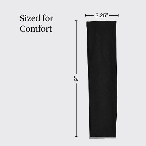 Kitsch Headbands for Women Non Slip - Running Headbands for Girls, Ideal for Working Out, Yoga, Gym, or Lounging | Stretchy Head Bands | Fashion Hair Accessories - Black, 3pcs in Kuwait