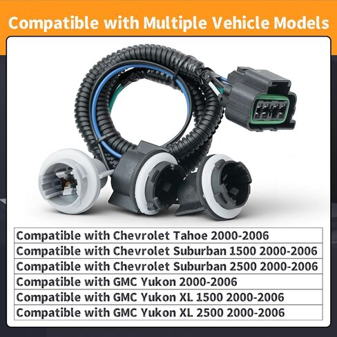 15306135 حزام أسلاك الضوء الخلفي متوافق مع شيفروليه تاهو سوبربان 1500 2500 2000-2006 بديل لجي إم سي يوكون XL 1500 2500 2000-2006 استبدال مقبس تسخير الضوء الخلفي الأيسر LH in Kuwait