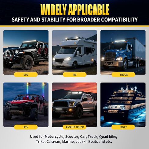 JHE 150W LED Light Bar Wiring Harness Kits,Wireless Remote Control Wiring Harness Kit for LED Light Bar/Fog Light/Pod Light/Work Light,16AWG,2KEYS in Kuwait