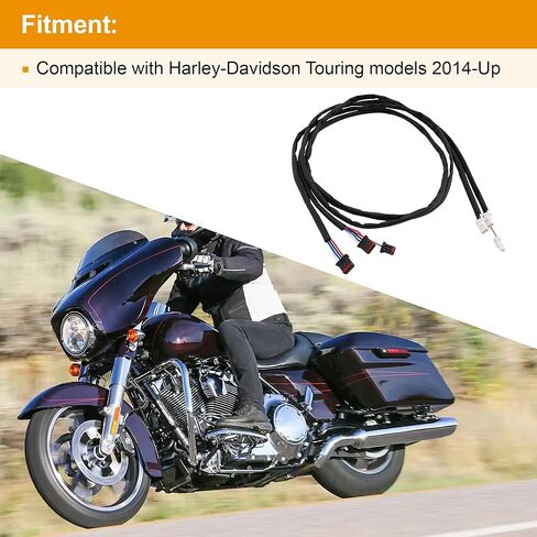 مجموعة أدوات تمديد الأسلاك لمفتاح المقود مقاس 48 بوصة مع CAN Bus NHCX-CB14 لـ Harley-Davidson Touring Electra Glide، Road Glide، Road King، Street Glide 2014-Up in Saudi Arabia