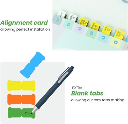 Index Tabs for NEC 2026 Code Book – Color-Coded for Quick Navigation – with Wire & Raceway Chart, Formula Guide, 2 Ohm’s Law Stickers, Page Numbers Sheet & Alignment Guide (Book Not Included) in Kuwait