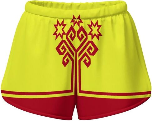 Adugen Origei European Union Flag Women's Athletic Shorts Running Womens Gym Workout Shorts in Saudi Arabia