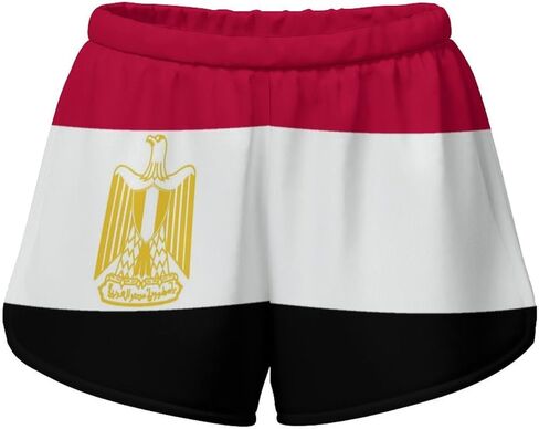 Adugen Origei European Union Flag Women's Athletic Shorts Running Womens Gym Workout Shorts in Saudi Arabia