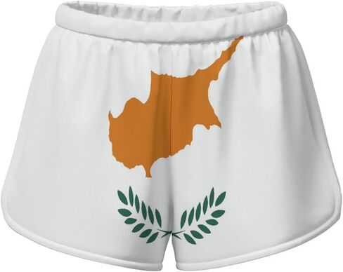 Adugen Origei European Union Flag Women's Athletic Shorts Running Womens Gym Workout Shorts in Saudi Arabia