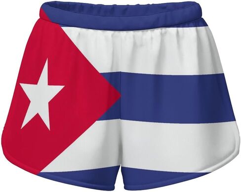 Adugen Origei European Union Flag Women's Athletic Shorts Running Womens Gym Workout Shorts in Saudi Arabia