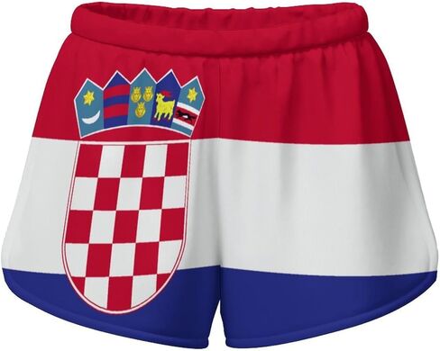 Adugen Origei European Union Flag Women's Athletic Shorts Running Womens Gym Workout Shorts in Saudi Arabia