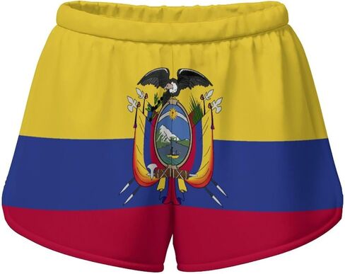 Adugen Origei European Union Flag Women's Athletic Shorts Running Womens Gym Workout Shorts in Saudi Arabia