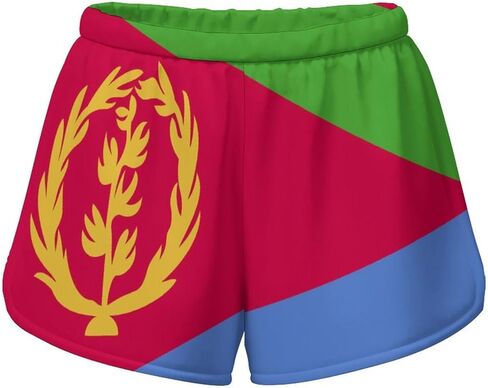 Adugen Origei European Union Flag Women's Athletic Shorts Running Womens Gym Workout Shorts in Saudi Arabia
