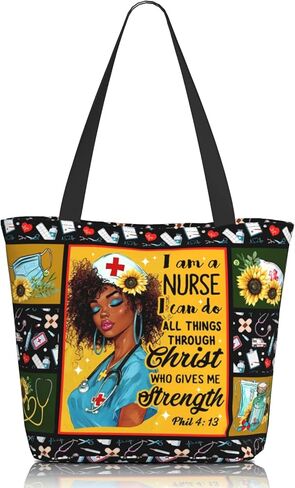 Tote Bag for Women Reusable Shopping Tote Bag Zippered Inspirational Scripture Shoulder Bags in Saudi Arabia