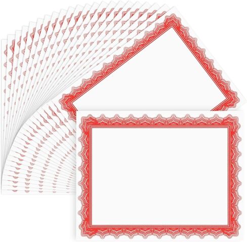 50 Sheets Certificate Paper for Printing,Gold Foil Metallic Border,8.5x11 inch Blank Award Certificate Paper,Laser & Inkjet Printer Compatible,For Office,Business Awards,School Diplomas in Saudi Arabia