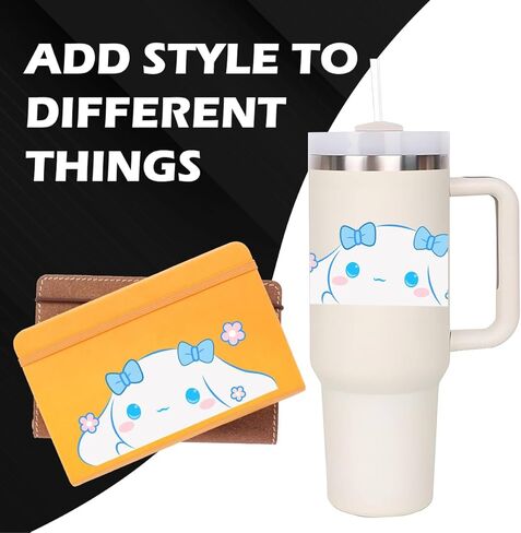 Cute Animals Friends Characters Cute Decal Stickers for Cars Laptop Skateboard Wall Decor UV Resistant (Cute White Dog) in Kuwait