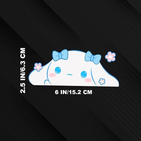 Cute Animals Friends Characters Cute Decal Stickers for Cars Laptop Skateboard Wall Decor UV Resistant (Cute White Dog) in Kuwait