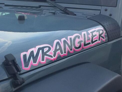 وردي - مجموعة ملصقات غطاء محرك السيارة مكونة من قطعتين - متوافقة مع ومخصصة لـ: Wrangler in Kuwait