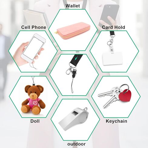 حبل رقبة قابل للفصل للمفاتيح، حبل سلسلة مفاتيح من القماش الناعم، حبل رائع لشارة الرقبة، مع إبزيم سريع الفك للنساء والرجال في المكتب in Kuwait