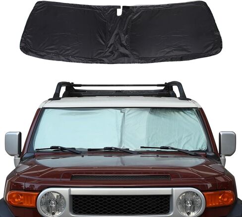 Car Windshield Sun Shade Compatible with Toyota FJ Cruiser 2007-2021 Auto Windshield Sunshades Foldable Blocks UV Rays Sun Visor to Keep Your Vehicle Cool and Damage Free (Style A) in Saudi Arabia