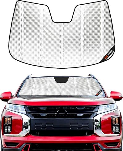 Windshield Sun Shade for Mitsubishi Outlander 2022-2024. Reflective Aluminum Film Front Window Sunshade - BLAZBLOCK in Saudi Arabia