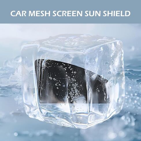 4 قطع من مظلة الشمس للنافذة الجانبية للسيارة، غطاء نافذة السيارة للحماية من الشمس والعزل الحراري، غطاء حماية الخصوصية من نوع امتصاص جيد التهوية وجيد التهوية، لمعظم شاحنات السيارات (أسود) in Kuwait