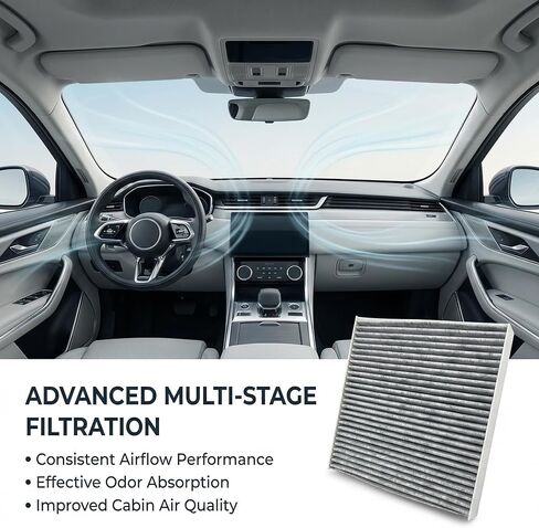 AC85112 Cabin Air Filter 1 Pack with Activated Carbon, Replacement for CF10285 CP285 CAF1816 24483 C35667, Compatible with Toyota Camry Corolla RAV4 Prius Highlander & Lexus RX NX ES in Saudi Arabia