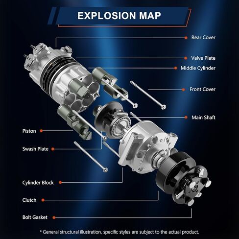 ضاغط تكييف هواء CO-29030C متوافق مع Acura TL 3.5L/3.7L 2009-2012، TSX 2010-2012 2013-2014، RDX 2013-2015 متوافق مع Honda Accord Crosstour استبدال # 158335 in Kuwait