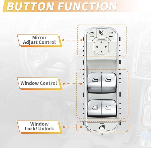 X AUTOHAUX Front Left Driver Side Power Window Switch for Mercedes-Benz GLE 350 GLE 450 Window Control Switch for Mercedes-Benz GLS 580 in Saudi Arabia