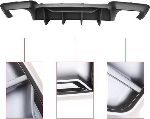 NINTE Rear Lip Fits for BMW F10 M5 with M Sport 2011 2012 2013 2014 2015 2016 ABS Painted Matte Black Quad Exhaust Bumper Diffuser in Kuwait