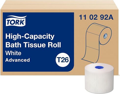 Tork High-Capacity Toilet Paper Roll White T26, Advanced, 2-Ply, 36 x 1000 sheets, 110292A in Kuwait