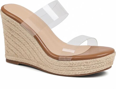 mikarka Women's Slip-On Espadrille Wedge Sandals | Comfortable Open Toe Platform Slides for Summer Beach, Vacation & Day-to-Night Resort Wear 2026 in Kuwait