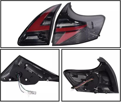 JX RACING · PERFORMANCE · ACCESSORIES Rear Tail Light LED Projector DRL Black Set 2Pcs Compatible with Toyota Venza 2009 2010 2011 2012 2013 2014 2015 2016 in Kuwait