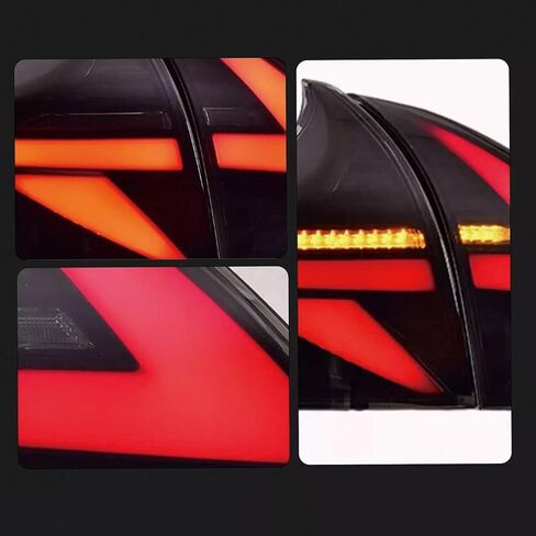 JX RACING · PERFORMANCE · ACCESSORIES Rear Tail Light LED Projector DRL Black Set 2Pcs Compatible with Toyota Venza 2009 2010 2011 2012 2013 2014 2015 2016 in Kuwait