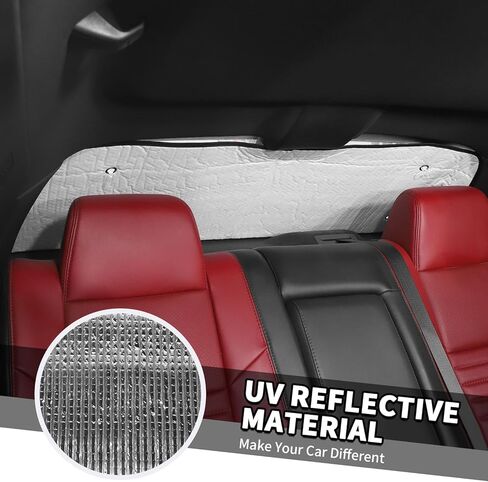 Jimen Fit for Dodge Challenger 2009-2023, 6PCS Windshield Shade Side Window Sun Visor Sunscreen in Saudi Arabia