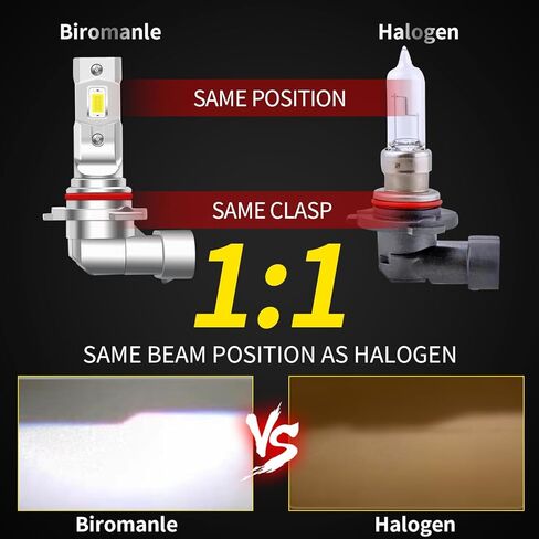 متوافق مع مصابيح Toyota RAV4 2006 2007 2008 2009 2010 2011 2012، 9005 High Beam 9006 Low Beam+H11 Fog Light Bulb Combo، ضوء أبيض 6000k، مصابيح داخلية (عبوة من 6) in Kuwait