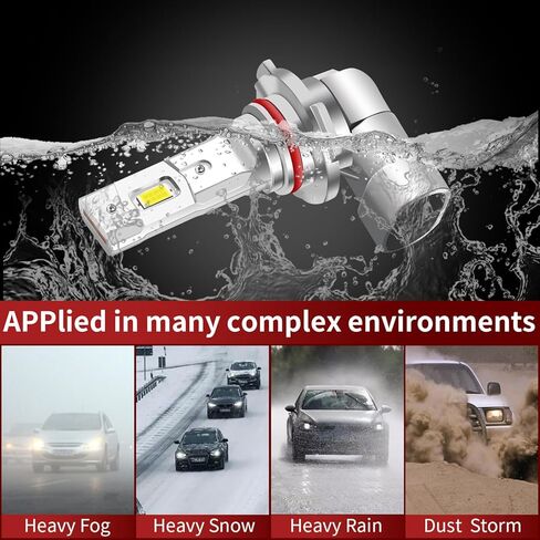 متوافق مع مصابيح Toyota RAV4 2006 2007 2008 2009 2010 2011 2012، 9005 High Beam 9006 Low Beam+H11 Fog Light Bulb Combo، ضوء أبيض 6000k، مصابيح داخلية (عبوة من 6) in Kuwait