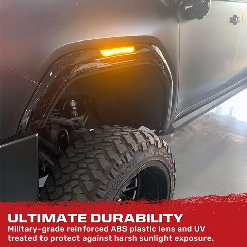 RECON - يناسب 20-24 Sierra HD 2500/3500 (الجيل الرابع) عدسات ضوء الحاجز الممتازة (مجموعة من 4 قطع) أبيض/كهرماني LED فائق السطوع مع عدسة مدخنة/شفافة (AMBER LED، عدسات مدخنة) in Kuwait