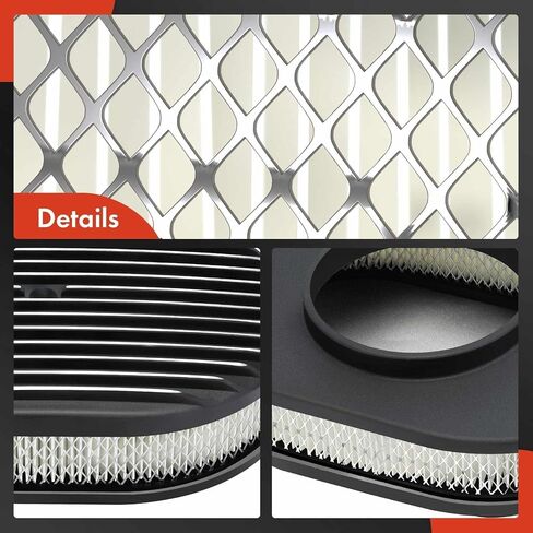 A-Premium Universal 12" Oval Black Air Cleaner Filter Assembly - 8-3/8 "x 2", Oval Black, Full Finned Air Cleaner - Fit For 5-1/8" carburetor neck in Saudi Arabia