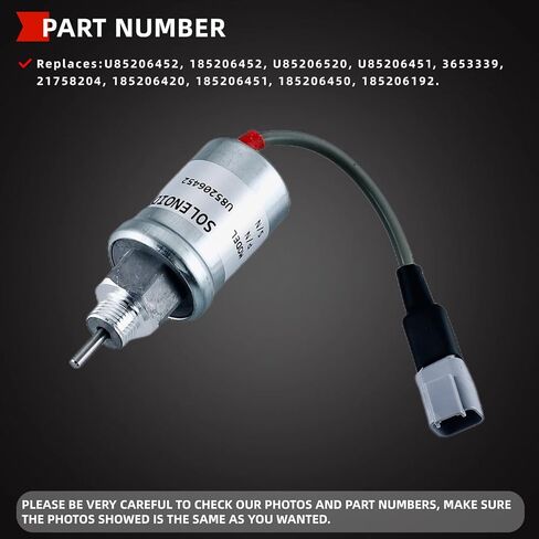 12V الوقود اغلاق الملف اللولبي صالح لبيركنز 402D 403C 403D 404C 404D HL403C-15 HR404C-22T وقف الملف اللولبي استبدال U85206452 U85206451 U85206520 185206452 185206450 185206451 in Kuwait