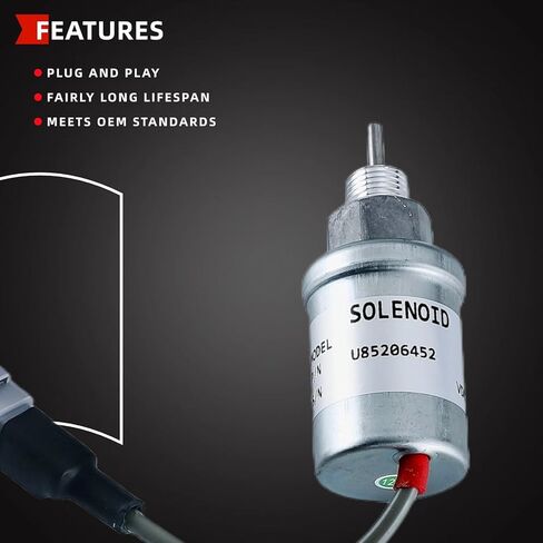 12V الوقود اغلاق الملف اللولبي صالح لبيركنز 402D 403C 403D 404C 404D HL403C-15 HR404C-22T وقف الملف اللولبي استبدال U85206452 U85206451 U85206520 185206452 185206450 185206451 in Kuwait