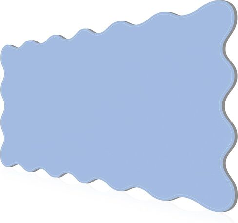 PU Leather Desk Pad, Scalloped Non-Slip Mouse Pad & Large Desk Mat Cover Stitched Edges Writing Pad for Office, Home - Waterproof, Easy to Clean, Durable Surface I 31.4"x15.7", Ivory White in Kuwait