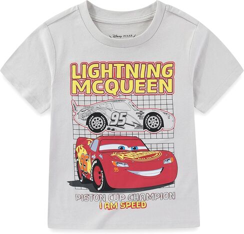 Disney Cars Lightning McQueen Boys Short Sleeve T-Shirt for Toddler and Big Kids in Saudi Arabia