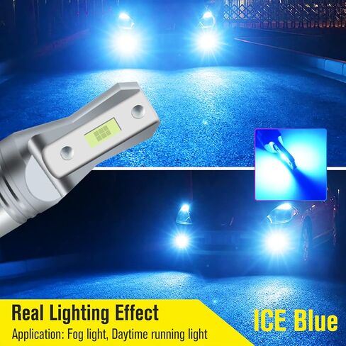 AC/DC 9-36V P13W LED لمبة الضباب الزرقاء الجليدية، 3800LM فائقة السطوع 2x45mil 5730 رقائق 12277 SH23W LED لمبات السيارات والشاحنات، غير قطبية.2-حزم. in Kuwait