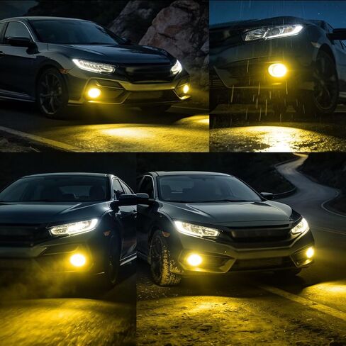 L1B LED Fog Light Bulbs Compatible for 2021 2022 2023 2024 Honda Accord Led Fog Driving Lamp Bulb Assembly, 3500K Yellow, Plug&Play, Pack of 2 in Kuwait