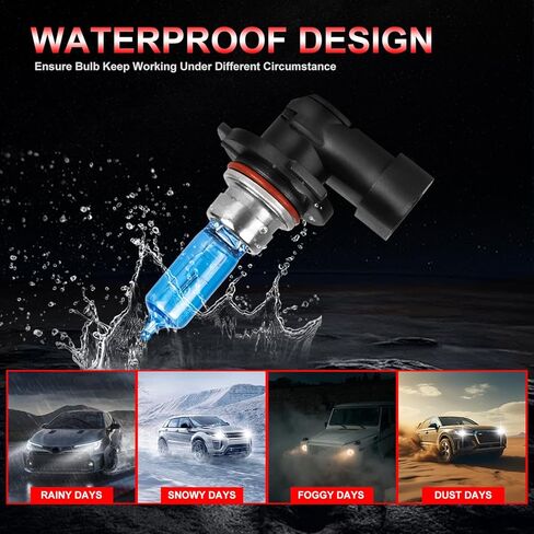 Fit for Hyundai Tucson 2019 2020 2021 High Performance Halogen Headlight Bulbs,9005 High Beam+ H7 Low Beam combo,100W,Ultra Bright,IP68, plug and play,5000K White Light,4 Pack in Kuwait