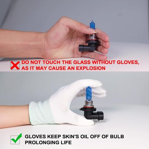 Fit for Hyundai Tucson 2019 2020 2021 High Performance Halogen Headlight Bulbs,9005 High Beam+ H7 Low Beam combo,100W,Ultra Bright,IP68, plug and play,5000K White Light,4 Pack in Kuwait