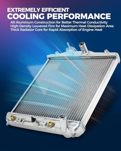 KAX CU2571 Full Aluminum Radiator, Compatible with 2003-2007 Accord 3.0L GAS, with Radiator Cap in Saudi Arabia